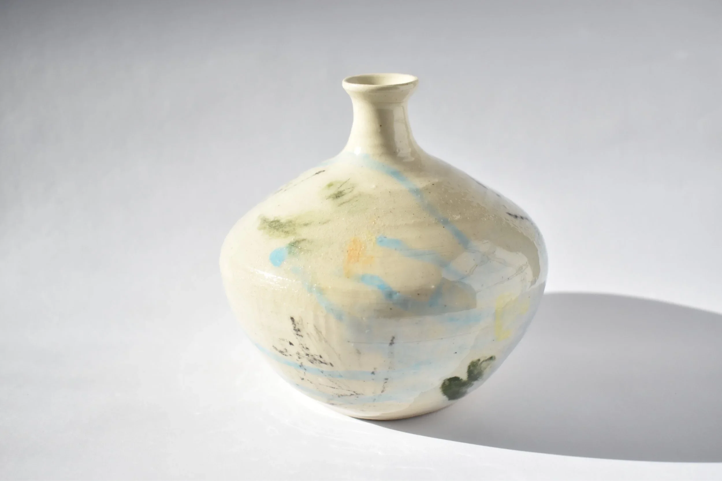 Greener Grass — Glazed stoneware, 5 × 5 in, 2024